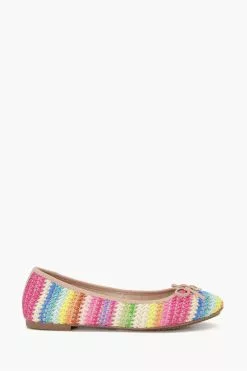 Dune London Pink Hallo Charm Trim Ballet Shoes