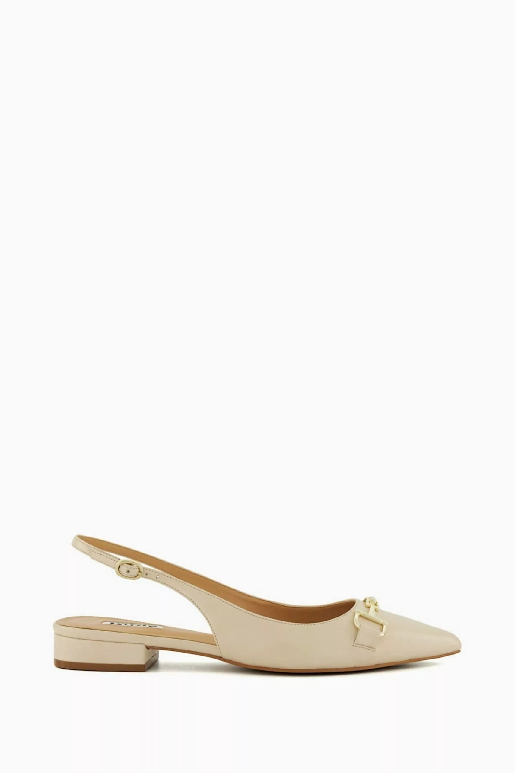 Dune London Cream Hopeful Snaffle Slingback Shoes 3 Dune London Cream Hopeful Snaffle Slingback Shoes