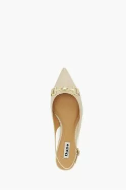 Dune London Cream Hopeful Snaffle Slingback Shoes 9 Dune London Cream Hopeful Snaffle Slingback Shoes -Style Sole Zone 108067s4