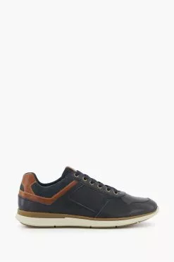 Dune London Blue Trended Lace Up Trainers