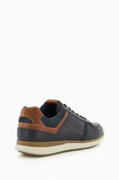 Dune London Blue Trended Lace Up Trainers -Style Sole Zone 117116s3