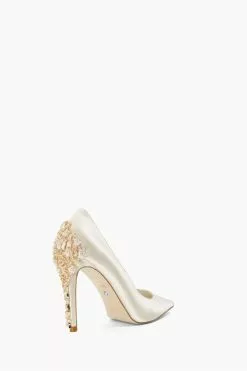 Dune London Cream Boutiques Caged Heel Courts -Style Sole Zone 126749s3