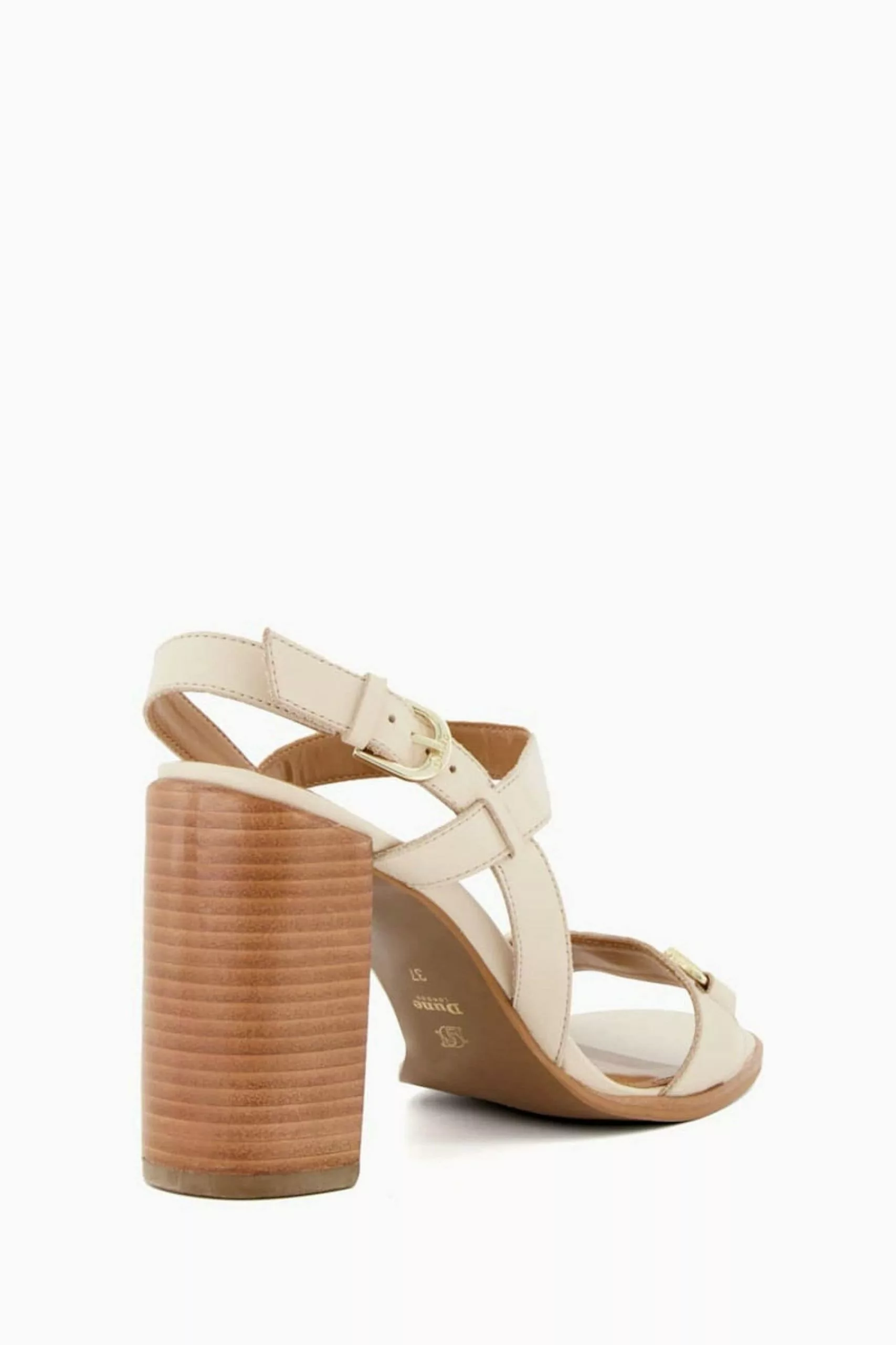 Dune London Cream Jili Snaffle Block Heel Sandals 5 Dune London Cream Jili Snaffle Block Heel Sandals - Image 3