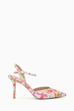 Dune London Pink Clarisse 2 Part Open Court Sandals