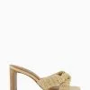 Dune London Natural Maize Soft Knot Stacked Mules 1 Dune London Natural Maize Soft Knot Stacked Mules -Style Sole Zone 144603s