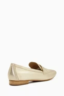Dune London Gold Gianetta Soft Padded Loafers -Style Sole Zone 154315s3