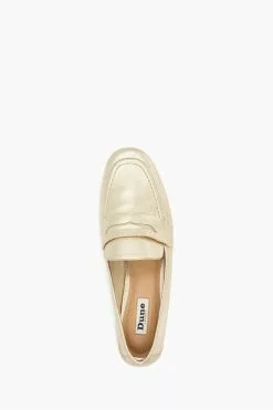 Dune London Gold Gianetta Soft Padded Loafers -Style Sole Zone 154315s4