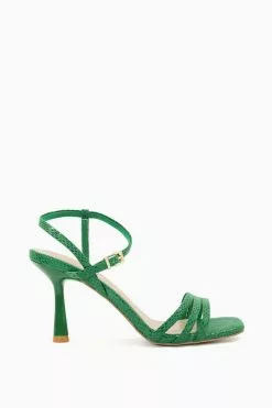 Dune London Green Magnum Barely There Sandals