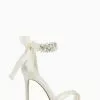 Dune London Cream Wf Martina Embellished Ankle Tie Sandals -Style Sole Zone 178443s