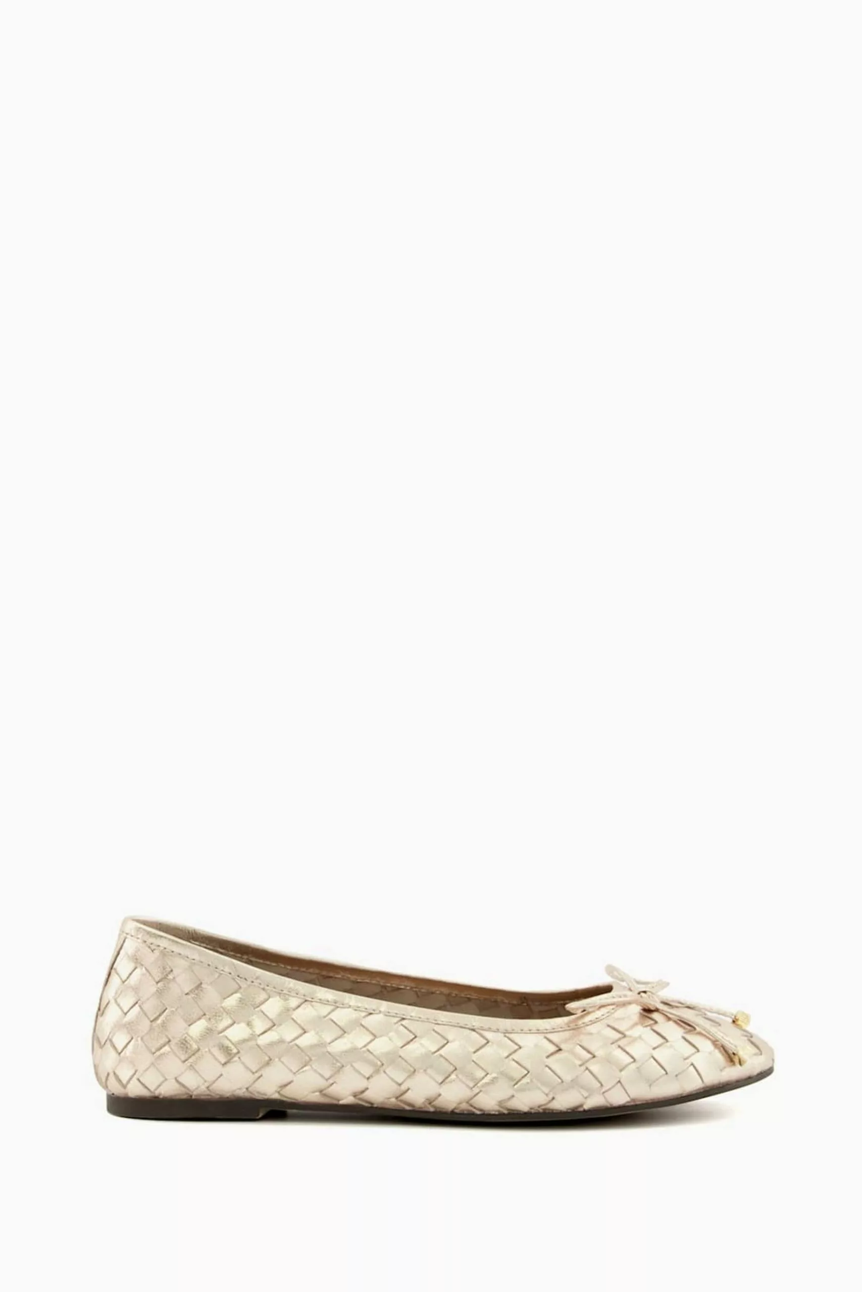 Dune London Gold Hartlyns Woven Ballet Shoes 3 Dune London Gold Hartlyns Woven Ballet Shoes