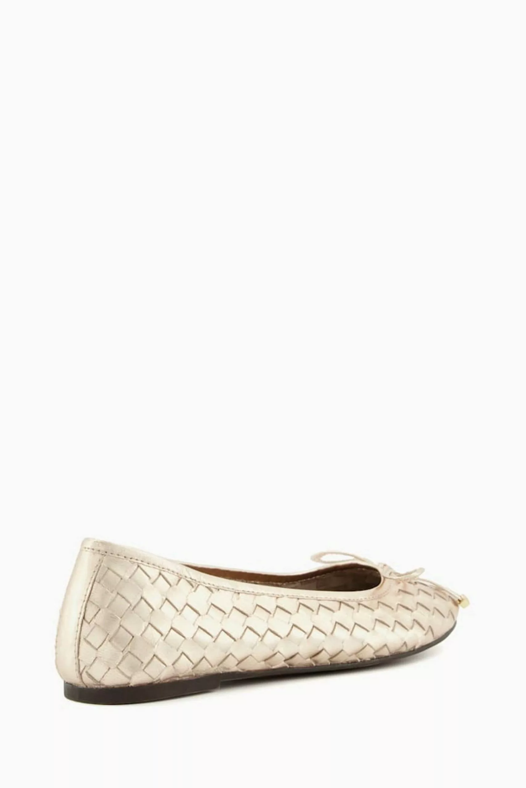 Dune London Gold Hartlyns Woven Ballet Shoes 5 Dune London Gold Hartlyns Woven Ballet Shoes - Image 3