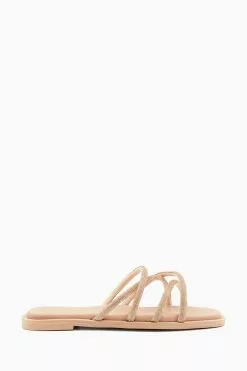 Dune London Pink Lilybet Strappy Embellished Sandals
