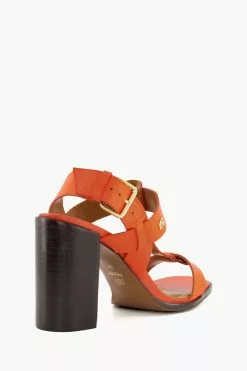 Dune London Orange Jacie T-Bar Block Heel Sandals 11 Dune London Orange Jacie T-Bar Block Heel Sandals -Style Sole Zone 272066s3