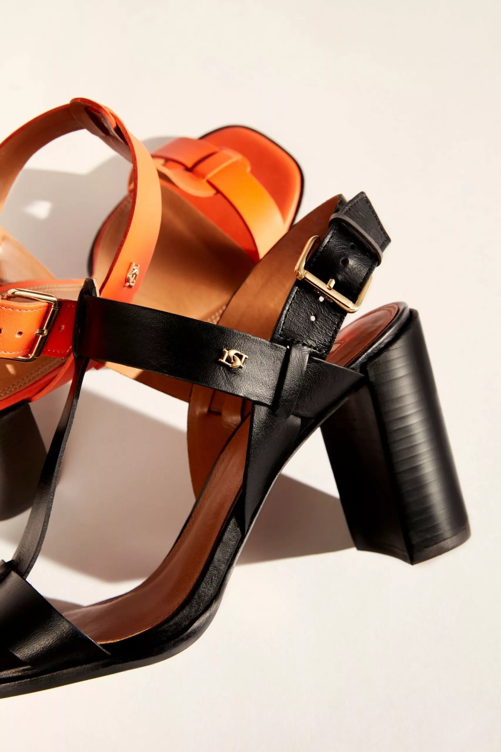 Dune London Orange Jacie T-Bar Block Heel Sandals 7 Dune London Orange Jacie T-Bar Block Heel Sandals - Image 5