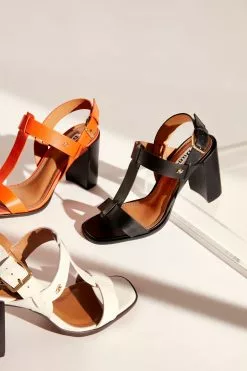 Dune London Orange Jacie T-Bar Block Heel Sandals 14 Dune London Orange Jacie T-Bar Block Heel Sandals -Style Sole Zone 272066s6