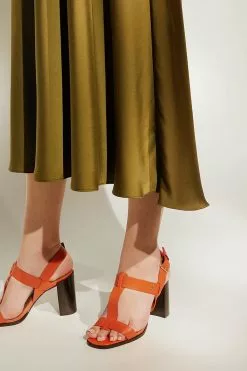 Dune London Orange Jacie T-Bar Block Heel Sandals 15 Dune London Orange Jacie T-Bar Block Heel Sandals -Style Sole Zone 272066s7