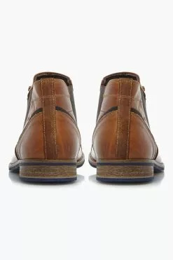 Dune London Brown Chili Leather Toecap Detail Chelsea Boots -Style Sole Zone 273913s3
