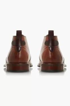 Dune London Marching Brown Leather Lace-Up Chukka Boots -Style Sole Zone 281943s3