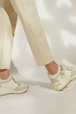 Dune London Eilin Zip Detail Wedge Trainers -Style Sole Zone 318747s5