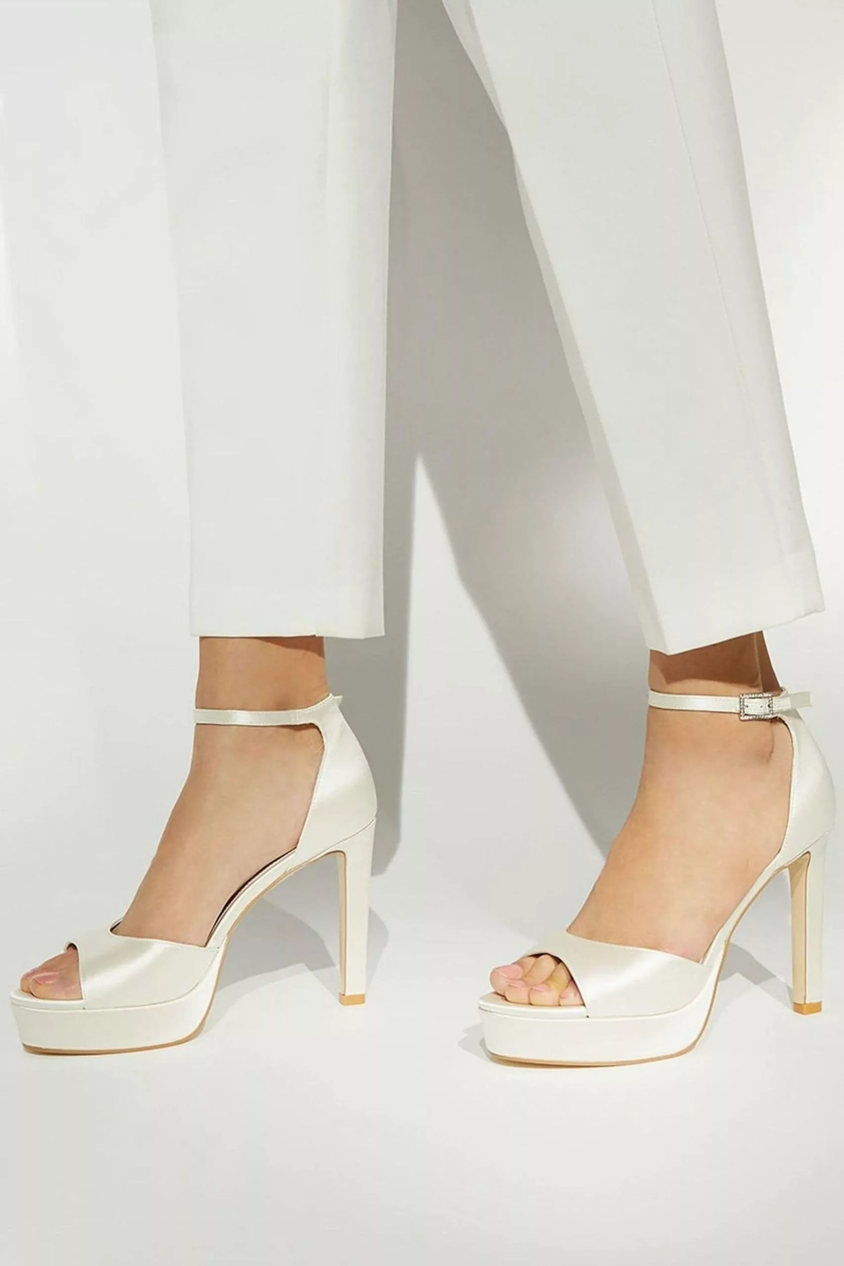 Dune London Cream Mistia Platform Sandals 7 Dune London Cream Mistia Platform Sandals - Image 5