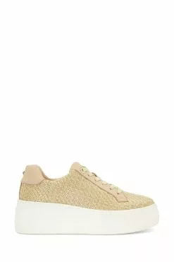 Dune London Natural Episode Flatform Sole Trainers