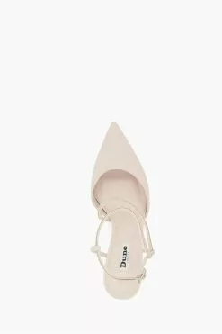 Dune London Cream Carlota Crystal Twist Open Courts -Style Sole Zone 365349s4