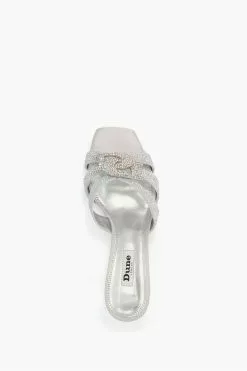 Dune London Silver Manor Diamante DD Crystal Mules 9 Dune London Silver Manor Diamante DD Crystal Mules -Style Sole Zone 373245s4