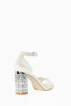 Dune London Cream Malena Crystal Block Heel Sandals 11 Dune London Cream Malena Crystal Block Heel Sandals -Style Sole Zone 401989s3