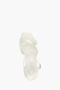 Dune London Cream Malena Crystal Block Heel Sandals 12 Dune London Cream Malena Crystal Block Heel Sandals -Style Sole Zone 401989s4