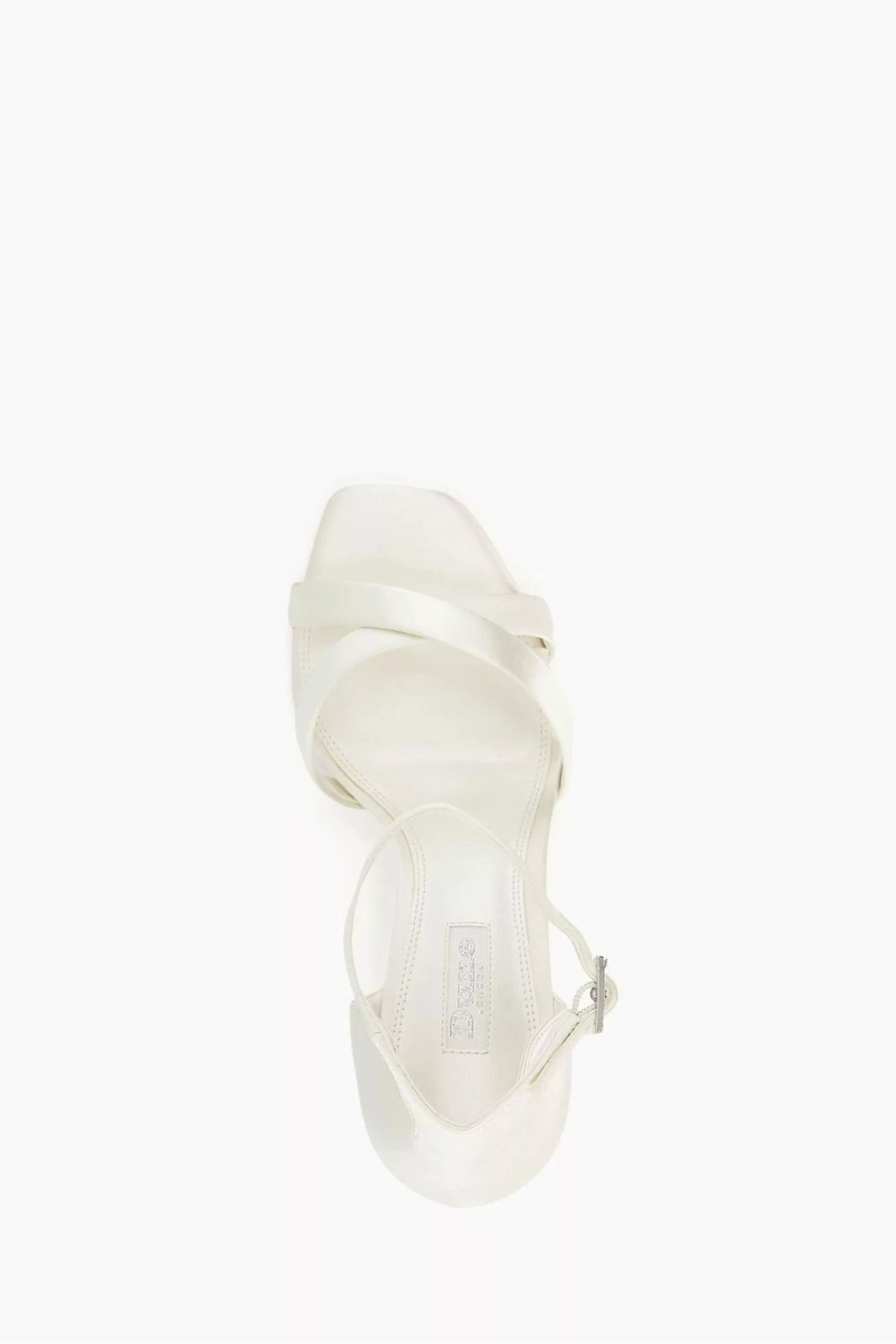 Dune London Cream Malena Crystal Block Heel Sandals 6 Dune London Cream Malena Crystal Block Heel Sandals - Image 4