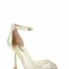 Dune London Gold Meghan Perspex Crystal Sandals -Style Sole Zone 404347s