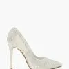 Dune London Cream Bellvue Pearl And Crystal Courts -Style Sole Zone 409946s