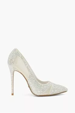 Dune London Cream Bellvue Pearl And Crystal Courts
