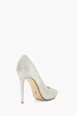 Dune London Cream Bellvue Pearl And Crystal Courts -Style Sole Zone 409946s3