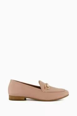 Dune London Pink Grandeur Snaffle Slim Sole Loafers