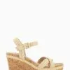 Dune London Natural Kelisa Braided Upper High Wedge Heel Sandals -Style Sole Zone 443631s