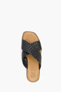 Dune London Lexey Woven Black Cross Strap Sandals -Style Sole Zone 453287s4