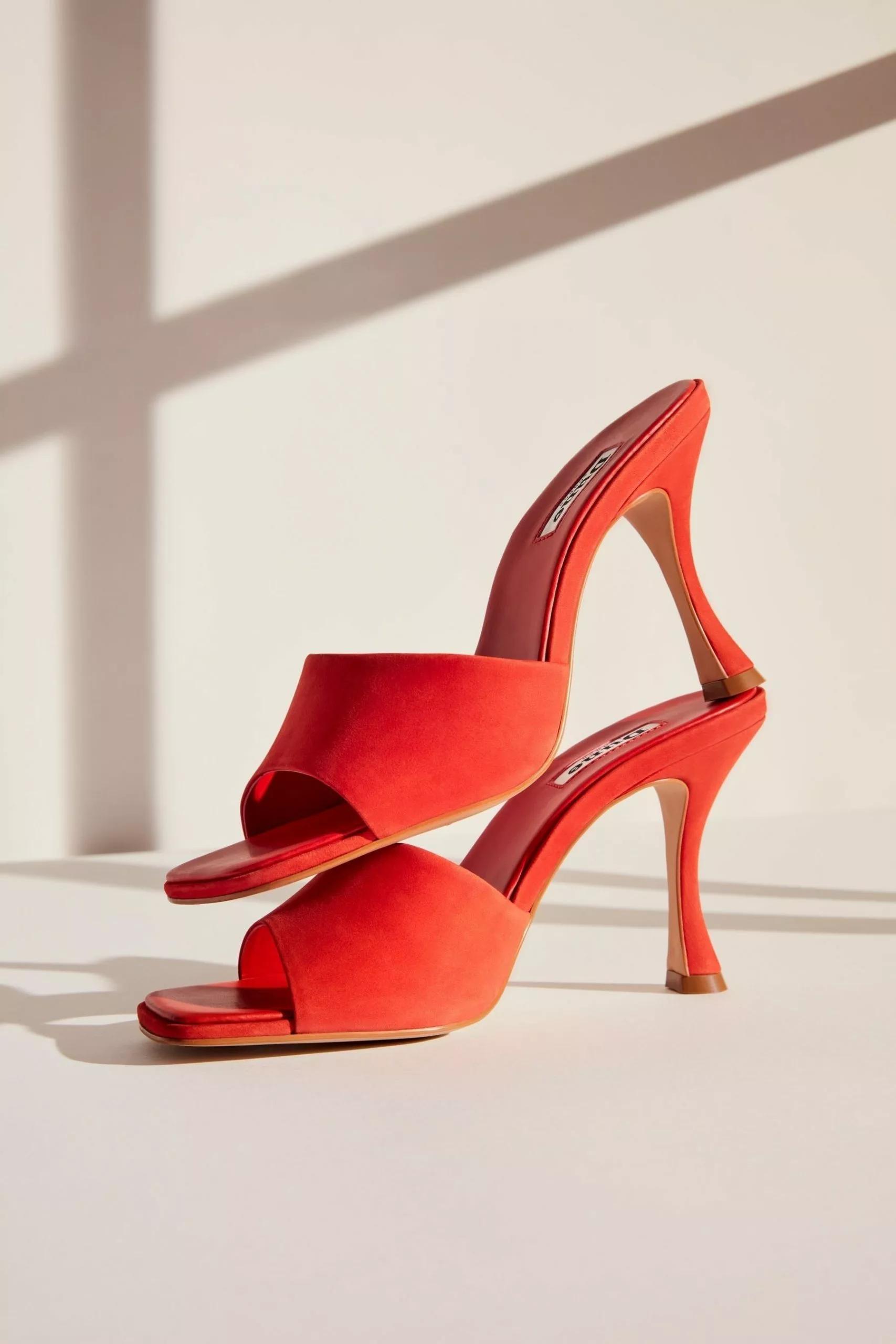 Dune London Orange Magazine Flare Heels Mules 8 Dune London Orange Magazine Flare Heels Mules - Image 6