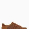 Dune London Tan True Stripe Panel Trainers -Style Sole Zone 524086s