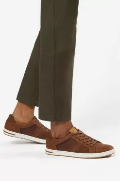 Dune London Tan True Stripe Panel Trainers -Style Sole Zone 524086s5