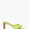 Dune London Green Maize Soft Knot Stacked Mules -Style Sole Zone 529411s