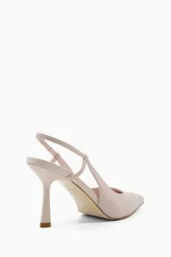 Dune London Cream Cabanna Oval Sprayed Heel Slingback Courts -Style Sole Zone 534522s3