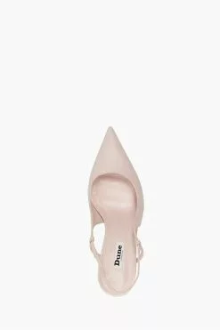 Dune London Cream Cabanna Oval Sprayed Heel Slingback Courts -Style Sole Zone 534522s4