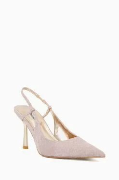 Dune London Natural Cabanna Oval Sprayed Heel Slingback Courts -Style Sole Zone 545125s2