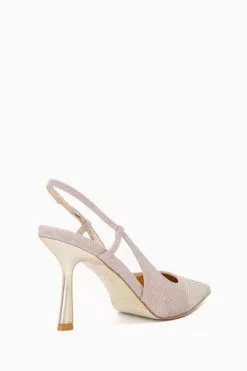 Dune London Natural Cabanna Oval Sprayed Heel Slingback Courts -Style Sole Zone 545125s3