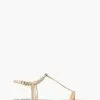 Dune London Natural Narrate Diamante Rand T-Bar Sandals -Style Sole Zone 554602s