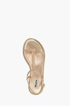 Dune London Natural Narrate Diamante Rand T-Bar Sandals 9 Dune London Natural Narrate Diamante Rand T-Bar Sandals -Style Sole Zone 554602s4