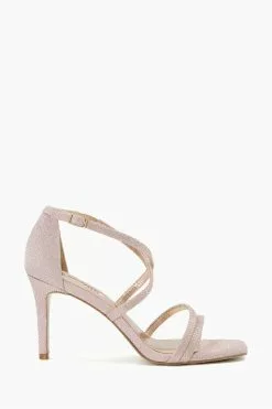 Dune London Natural Musical Square Toe High Heel Sandals
