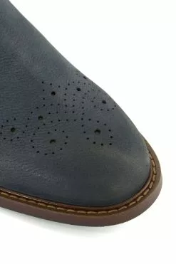 Dune London Blue Clicker Brogue Toe Chelsea Boots -Style Sole Zone 570072s5