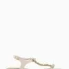 Dune London Cream Nissa Opal Tbar Flat Sandals -Style Sole Zone 576620s